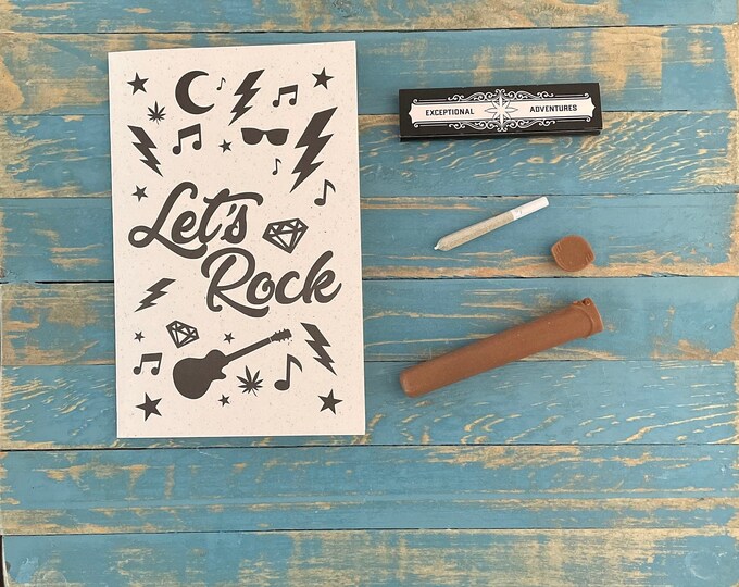Spliff Card / Let's Rock This Joint / Cannabis Gifting Card / Hemp Rolling Papers / Puff Card / Weed Card / Weed Accessory / Stoner Card