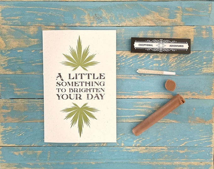 Spliff Card / A Little Something / Cannabis Gifting Card / Rolling Papers / Puff Card / Weed Card / Weed Accessory / Stoner / Ganja