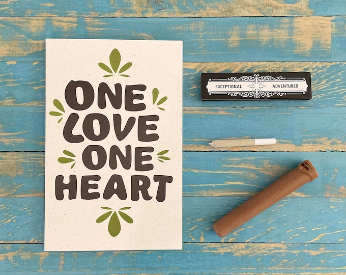 Love / Bob Marley / Gifting Card / Hemp Rolling Papers / Puff Card / One Love