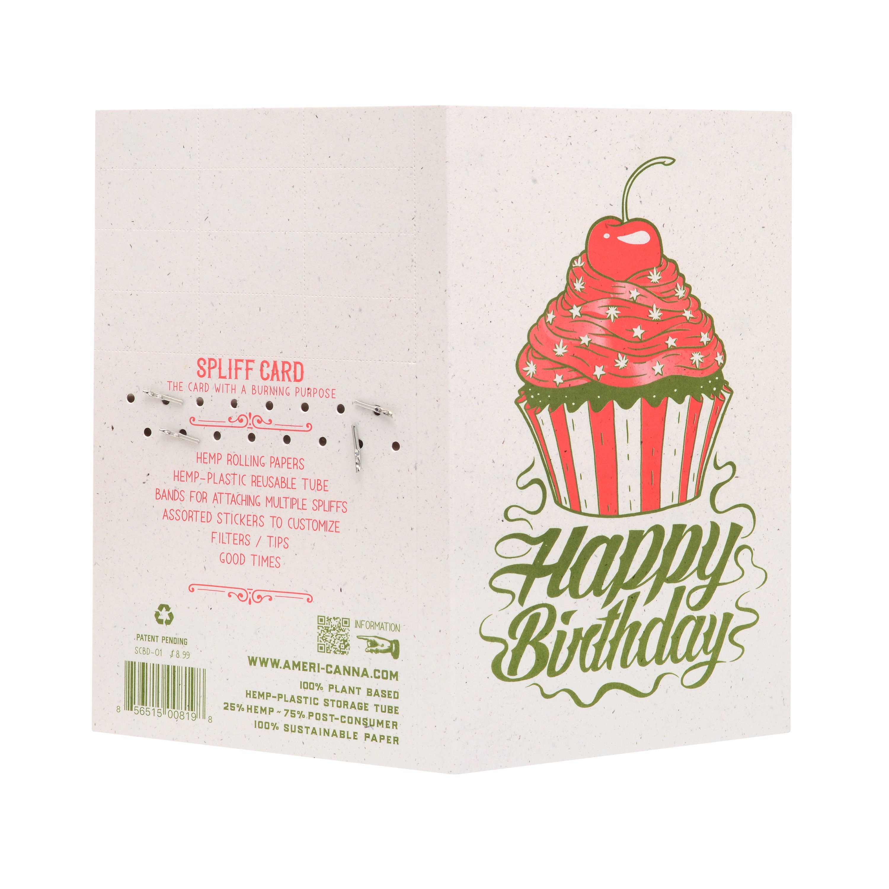 spliff card birthday cupcake cannabis gifting card