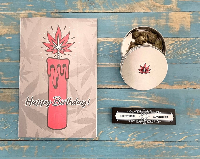 Rolling Card, Cannabis Gifting Card, Birthday, Rolling Tray, Rolling Papers, Storage Container, Ganja, Weed, Hemp