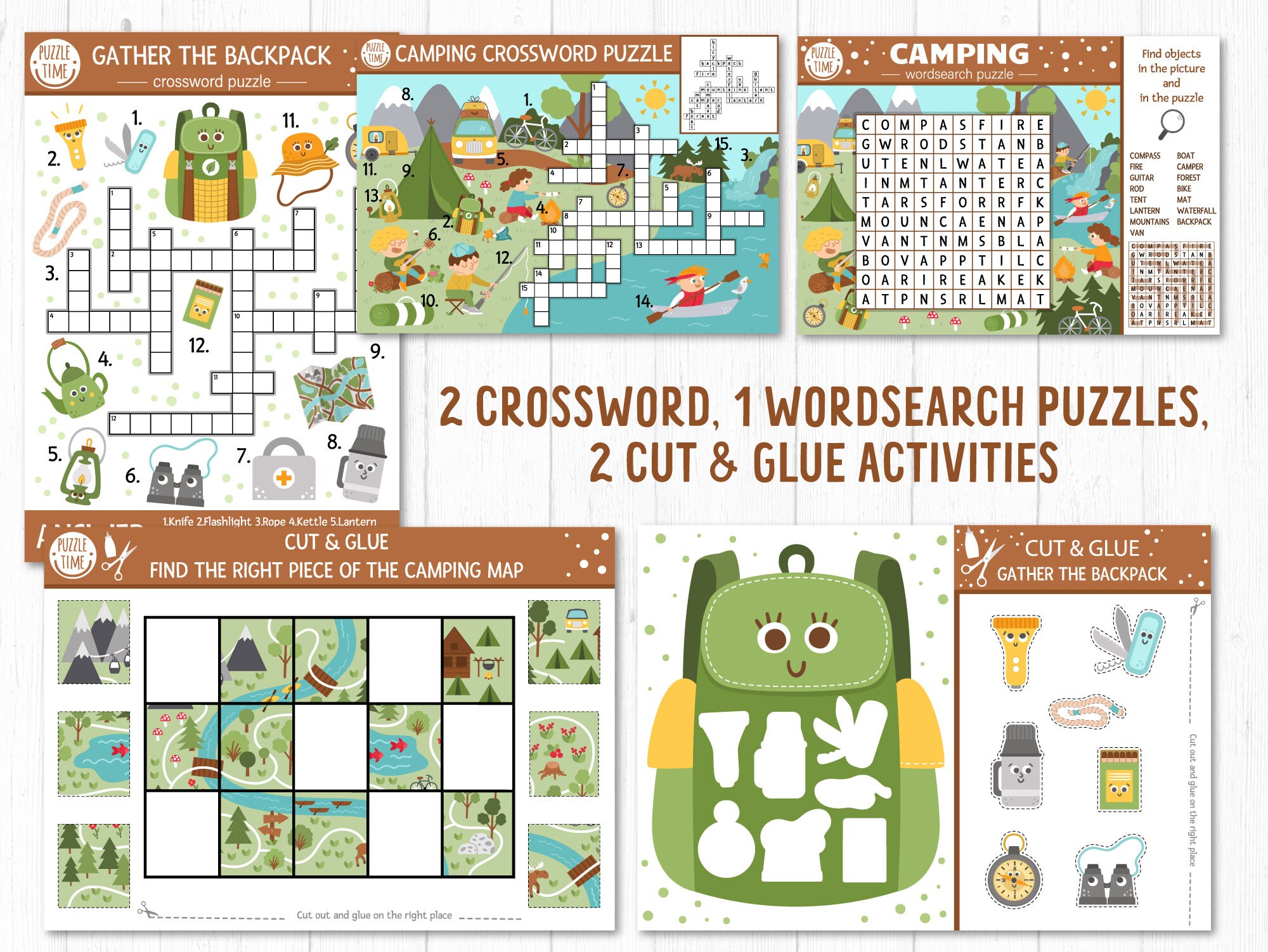 camping games summer camp activity sheets camping activity etsy