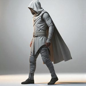 Moon Knight Inspired Hooded Cosplay Costume | Full Set with Cape, Tactical Armor & Belt | Superhero Halloween Outfit for Men