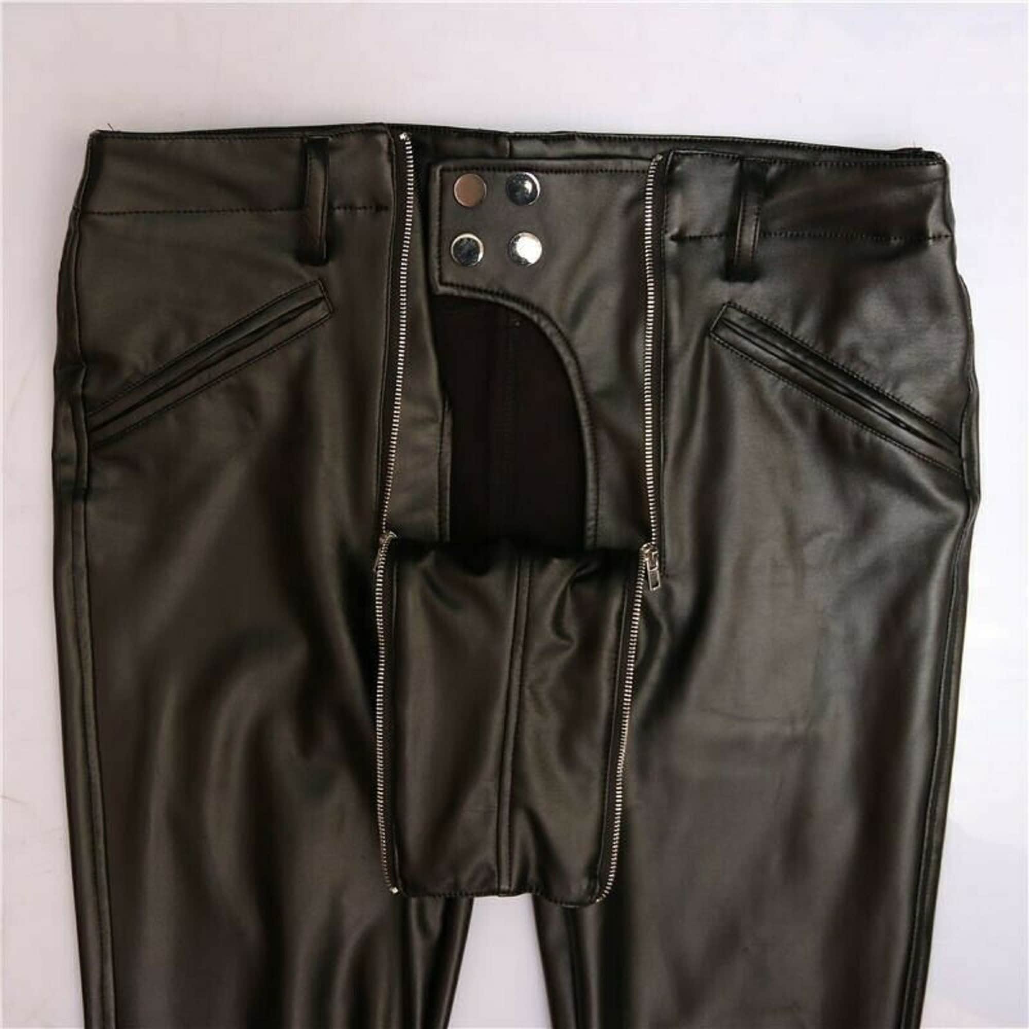 Mens Leather Biker Pants Club Wear Pants Real Sheep Leather Etsy UK