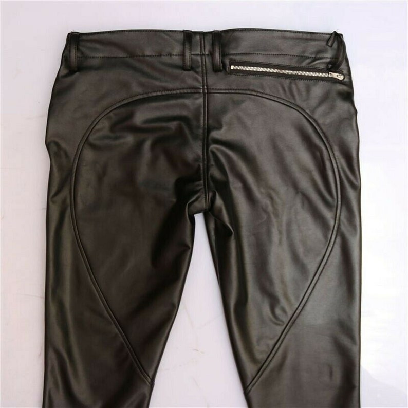 Mens Leather Biker Pants Club Wear Pants Real Sheep Leather Etsy UK
