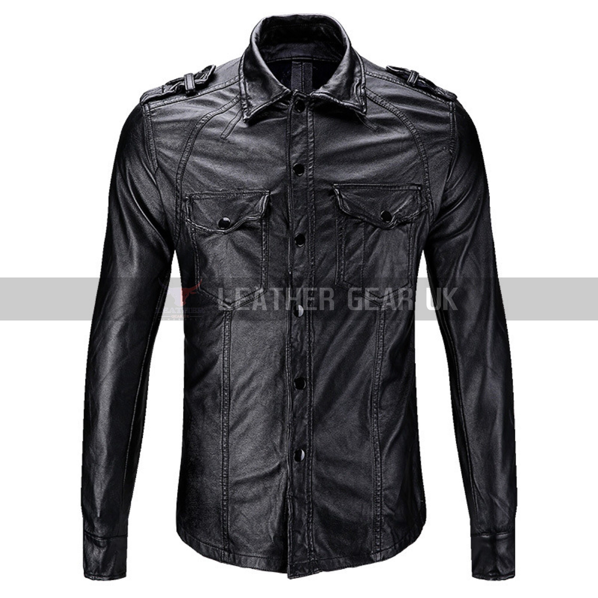 SHEEP LEATHER SHORT BLOUSON / BLACK