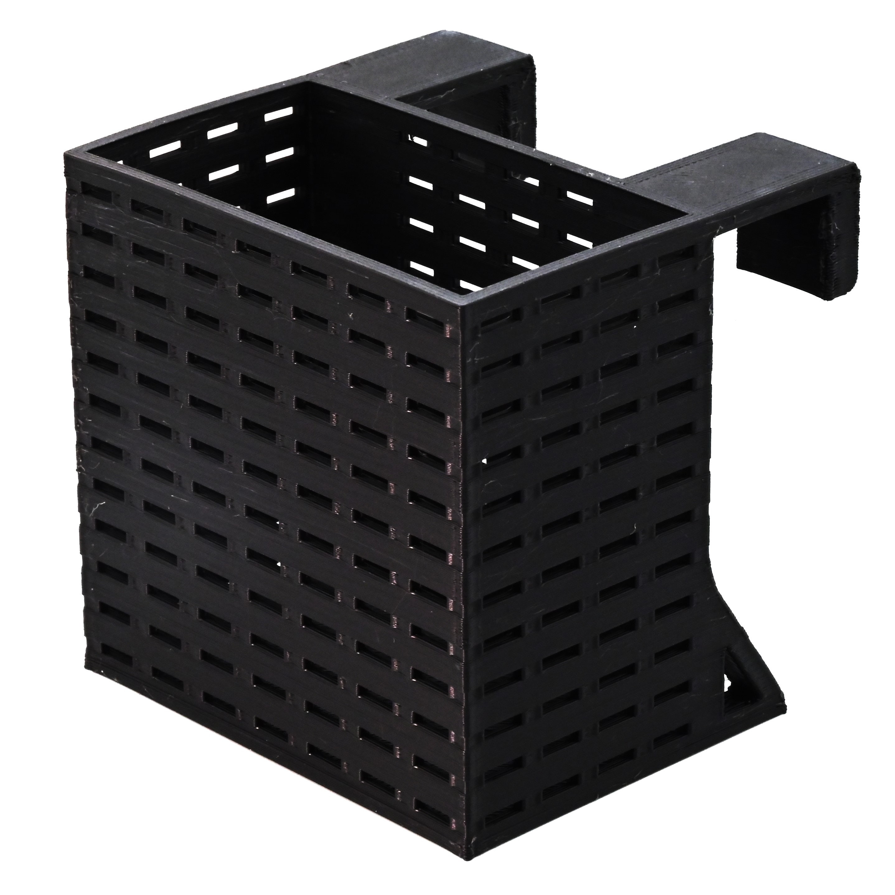 Support Mural 2 Pots Pour Plantes D'Aquarium – Panier Hydroponique Clip, Fixation Jusqu'à 1,3 Cm D'Épaisseur – Décoration Naturelle Blanc
