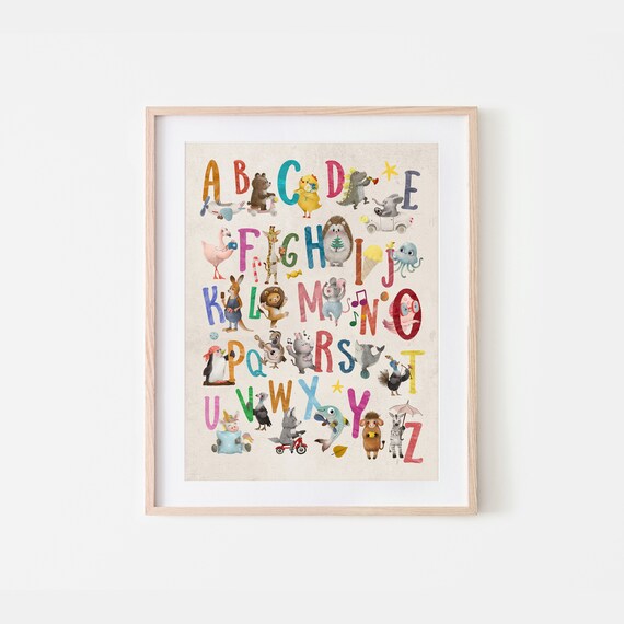 Etsy Alphabet Wall Poster Art