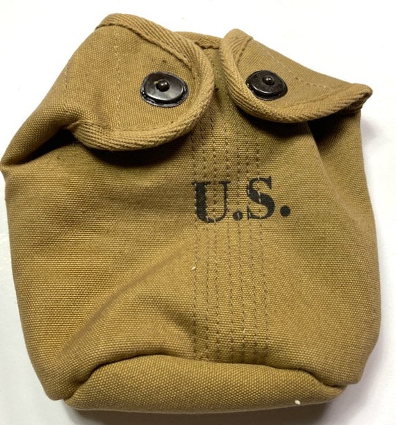 WWI WWII US Army M1910 Canteen Carrier Cover-od9 Khaki -  Israel