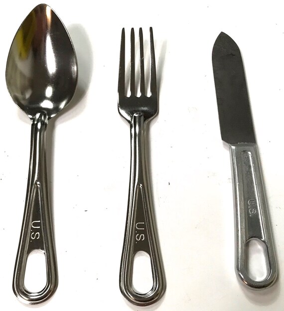 WWII US Army M1942 Mess Kit Eating Utensilsknife Fork Spoon Etsy