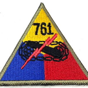 WWII US Army 761st Armor Tank Regiment Jacket Shirt Sleeve Insignia Patch-Black Panthers