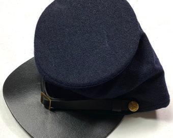 American Civil War Enlisted Confederate Jeancloth Kepi Hat Cap Large 58/59cms American Civil War Enlisted Confederate Jeancloth Kepi Hat Cap Large 58/59cms