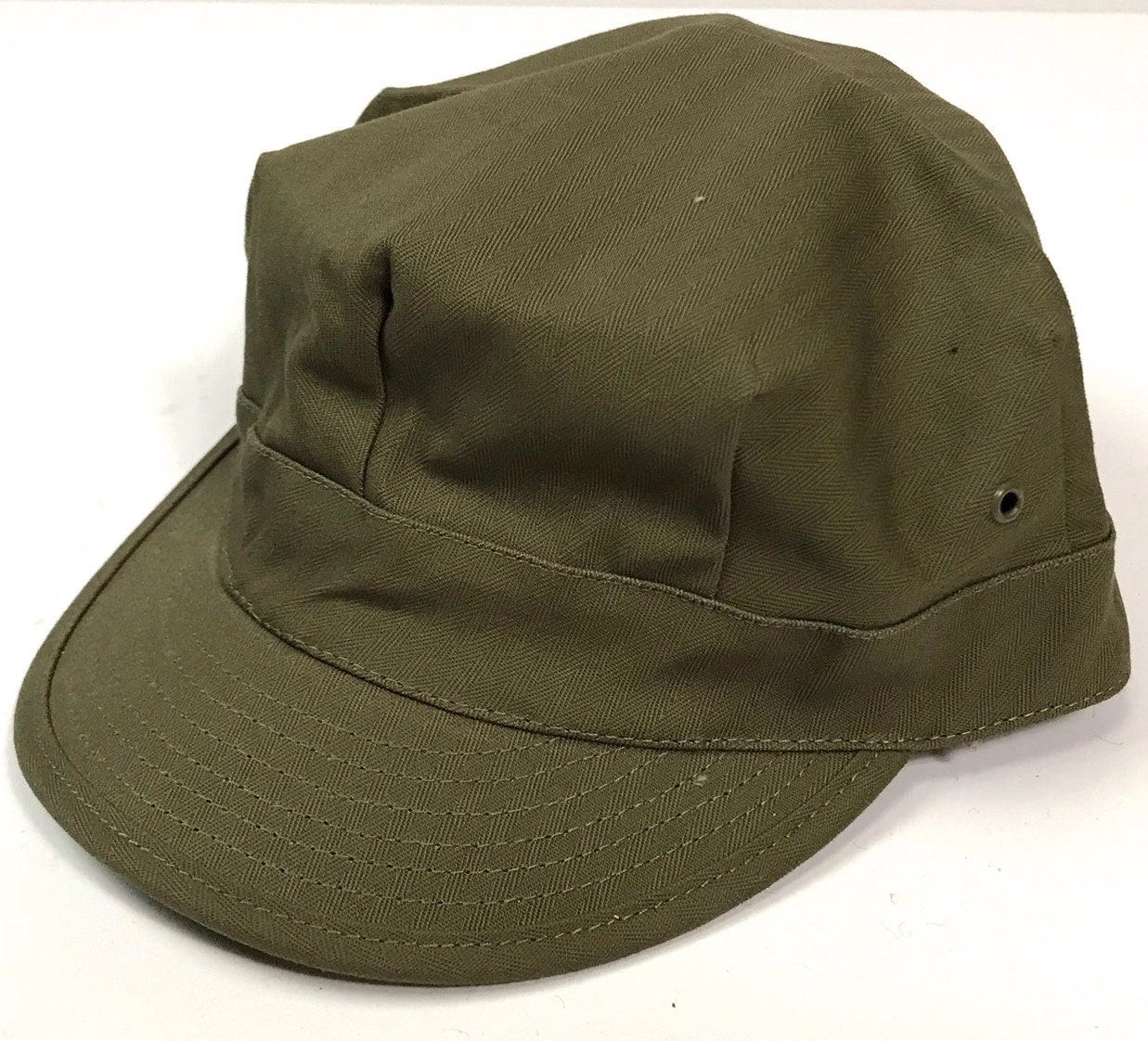 1940s U.S.Army M-1941 HBT Field Cap M-41 WWII US Army Summer Dark
