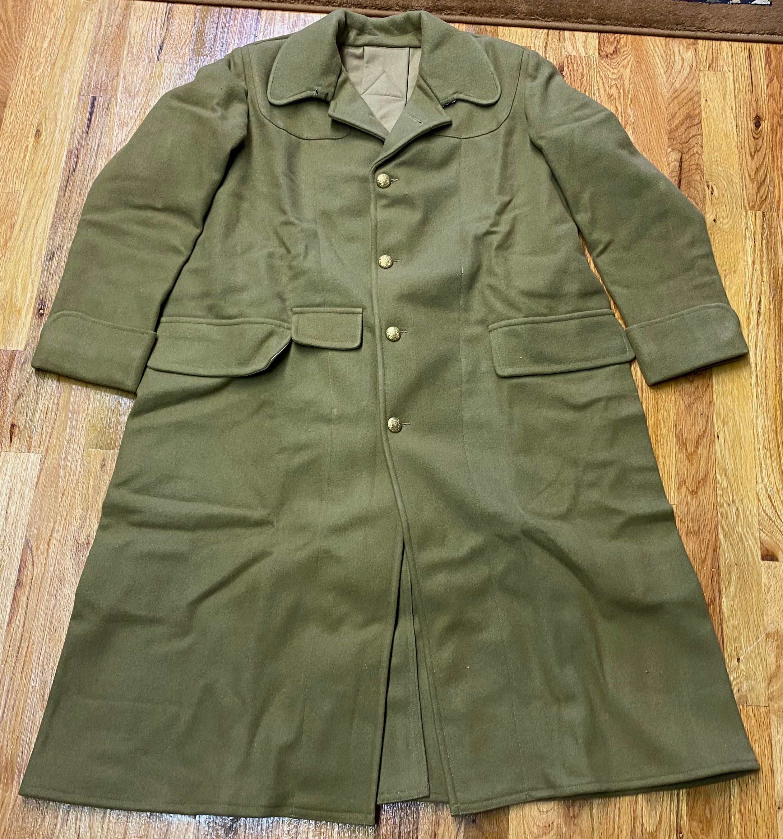 希少！40's British Army WLA coat Original 1940s German Military Rubberised Coat Size 40 in