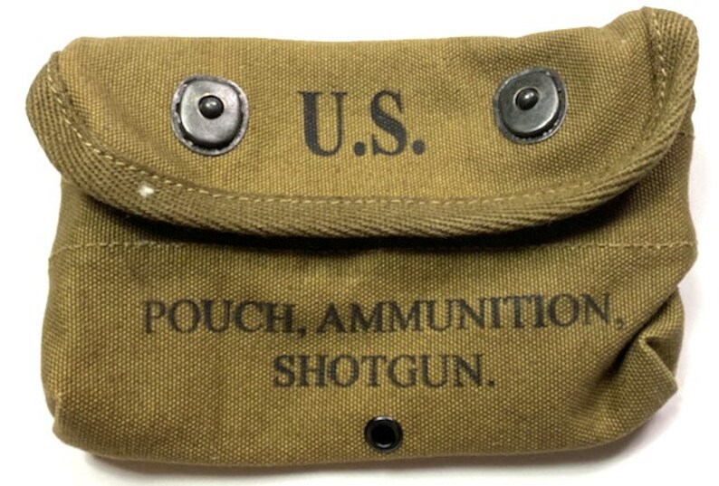 WWII US Army M1942 Shotgun Belt Ammo Pouchod3 Etsy