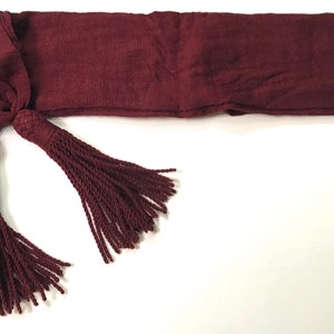 Civil War US Union Officer NCO Maroon Wool Uniform Sash