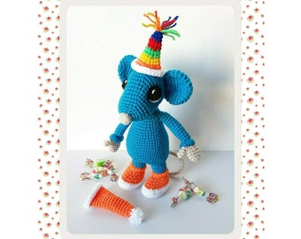 Mr. Squeaky Mouse - PDF Crochet Pattern Mouse /Patrón en PDF Ratón