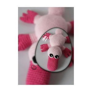 PDF Crochet Pattern Pink Platypus / Patrón en PDF Ornitorrinco rosa