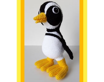 PDF crochet pattern Milo the penguin / Patrón en PDF para tejer a crochet Milo, el pingüino