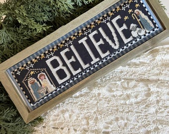 Believe-Word Swap Cross Stitch Chart