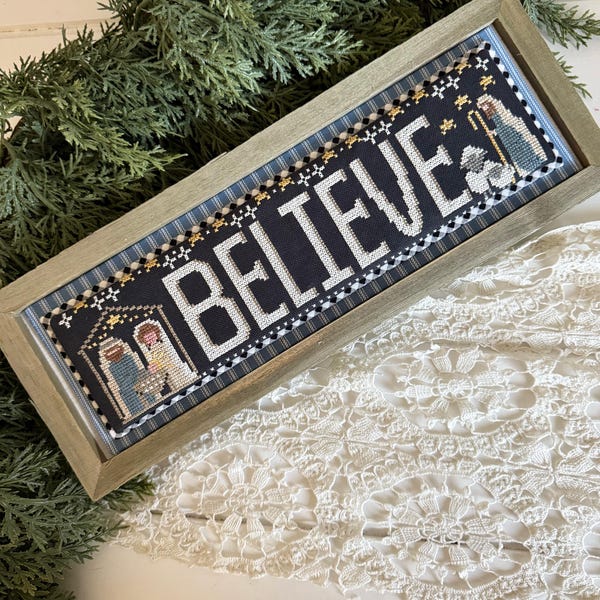 Believe-Word Swap Cross Stitch Chart