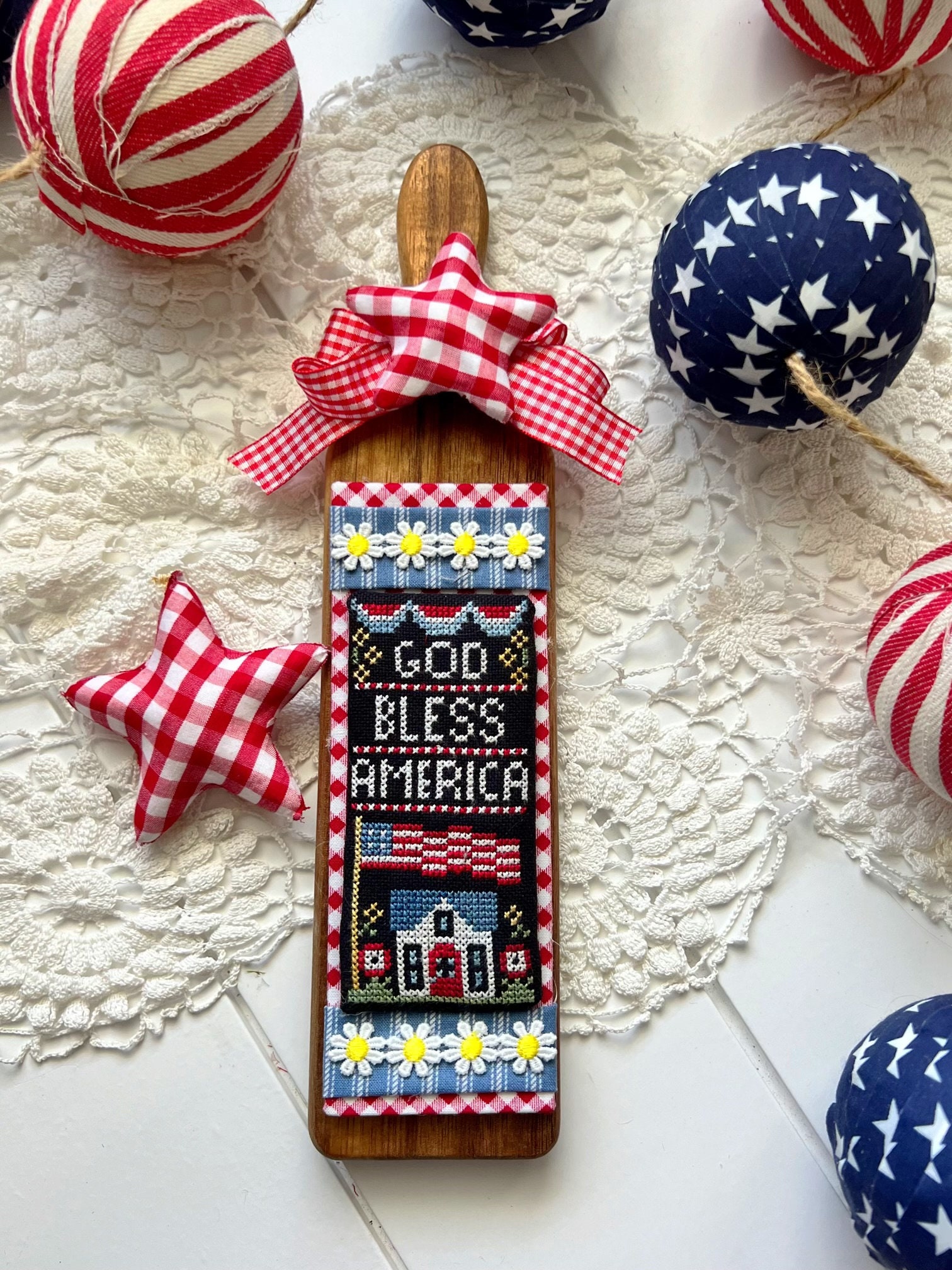 God Bless America-Sassy Strippers Cross Stitch Series