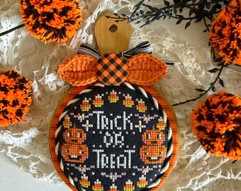 Trick or Treat with bonus Too Cute to Spook-Round Abouts Cross Stitch Chart