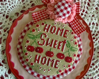 Hogar dulce hogar Cereza - Rotondas Punto de cruz