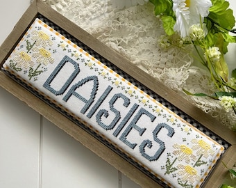 Daisies-Word Swap Cross Stitch Series