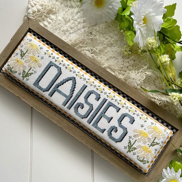 Daisies-Word Swap Cross Stitch Series