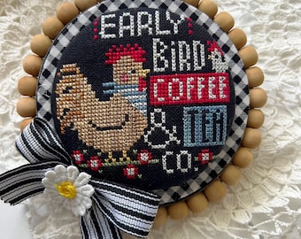 Early Bird Coffee & Tea-RoundAbouts Cross Stitch Series