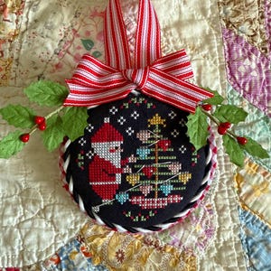 Santa Lights RoundAbouts Cross Stitch Chart
