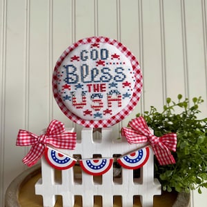 God Bless the USA RoundAbouts-Cross Stitch Chart