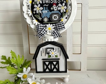 Farm Fresh Daisies-RoundAbouts Series Cross Stitch Pattern