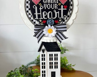 Where Your Heart Is-Family RoundAbouts Cross Stitch Series