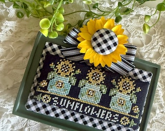 Sonnenblumen-Sassy Stripperinnen Kreuzstichvorlage