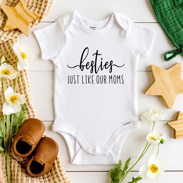 Besties like our Moms Onesie®, Best Friends Outfit, BFF Onesie®, Baby Announcement Onesie®, Pregnancy Onesie®, Baby Gift, Onsie