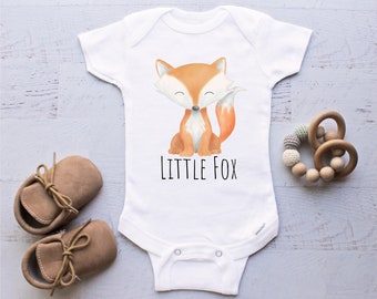 Little Fox Onesie®, Fox Onesie®, Woodland Animal Onesie®, Baby Shower Gift, Baby Outfit, Cute baby, Funny Baby Onesie®