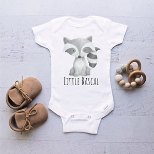 Little Rascal Onesie®, Raccoon Onesie®, Woodland Animal Onesie®, Baby Shower Gift, Baby Outfit, Cute baby, Funny Baby Onesie®