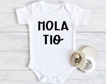 Hola Tio Onesie®, Español, Spanish, Uncle Gift, Bebé Onesie®, Pregnancy Onesie®, Baby Girl, Baby Boy, Pregnancy Announcement Onesie®