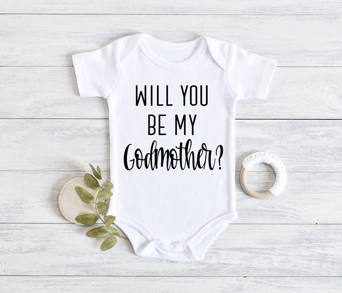 Will You Be My Godmother Onesie® Baby Announcement Onesie® - Etsy