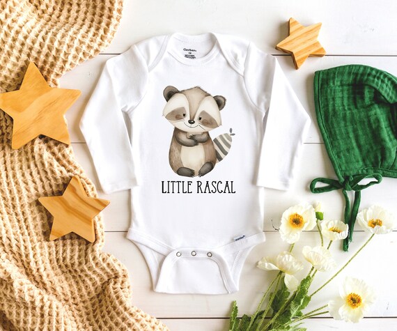 Little Rascal Onesie Raccoon Onesie Woodland Animal Onesie Baby Shower Gift Baby Outfit Cute Baby Funny Baby Onesie Etsy Australia