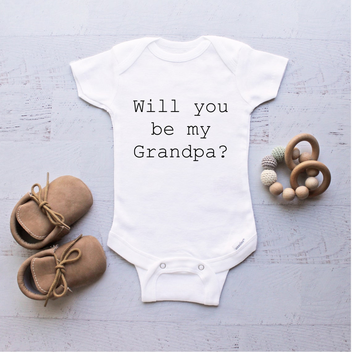 Will You Be My Grandpa Onesie® Baby Announcement Onesie® Etsy