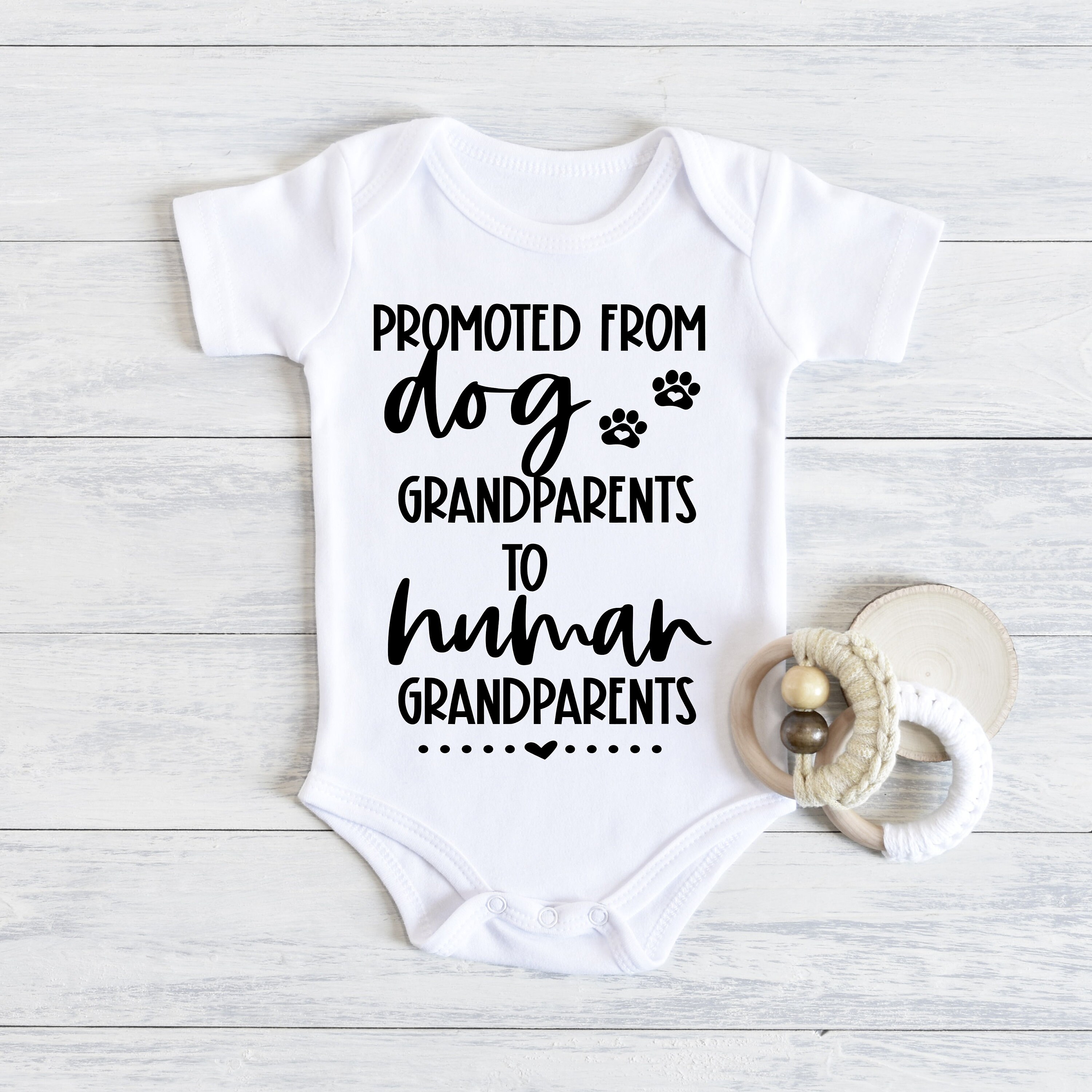 Dog Grandparent To Human Grandparent Onesie Baby Announcement Etsy