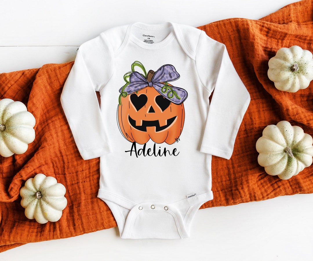 Pumpkin Girl Onesie®, Custom, Halloween Onesie®, Fall Onesie®, Baby