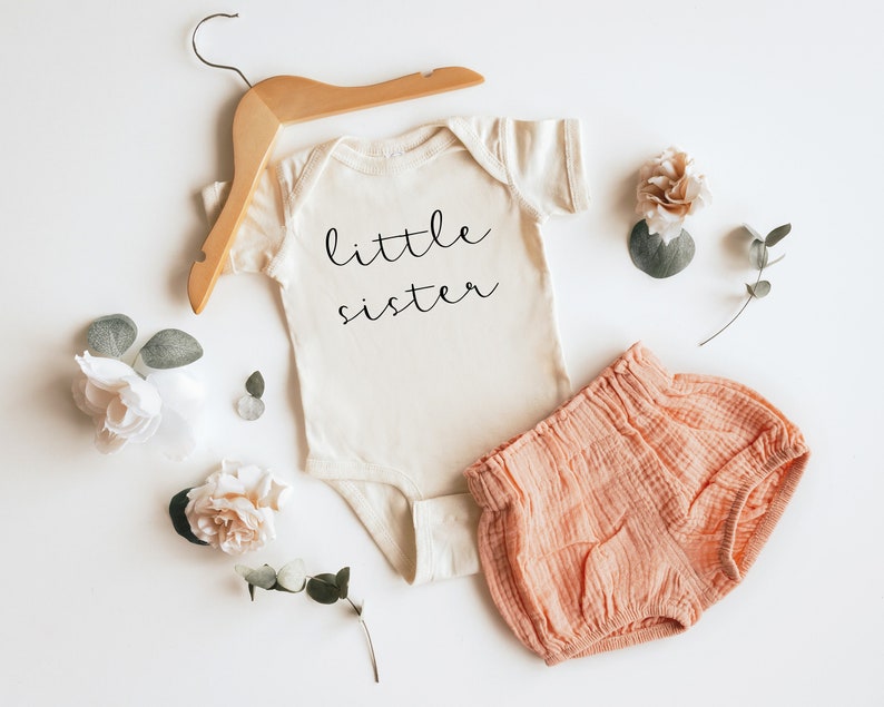 Little Sister Onesie® Ivory Boho Baby Announcement Onesie® Etsy