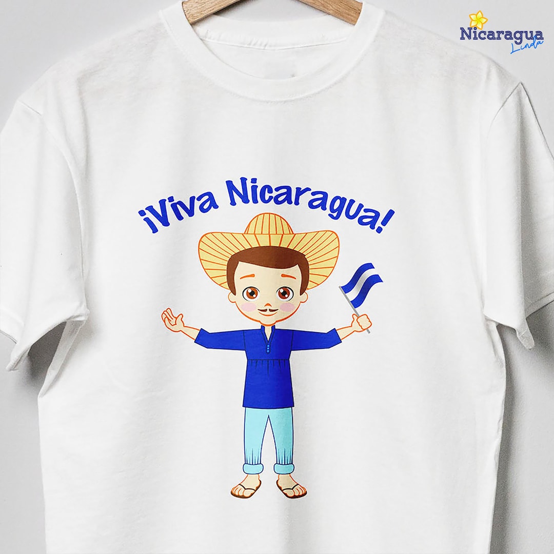 Viva Nicaragua Varón Folclore Camiseta: Cotton Tshirt - Etsy