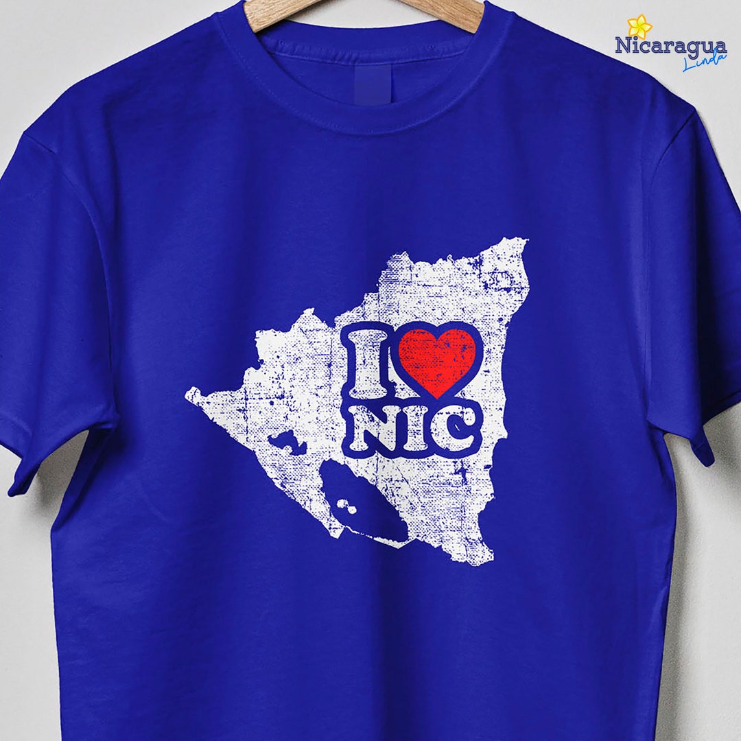 Yo Te Amo Nicaragua Con Mapa Camiseta Unisex Jersey Short Etsy