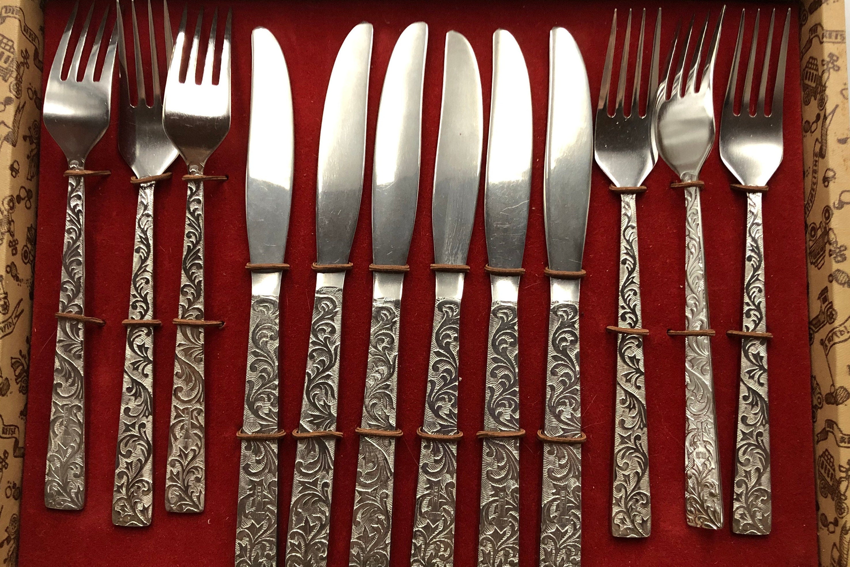 Antique cutlery set Etsy