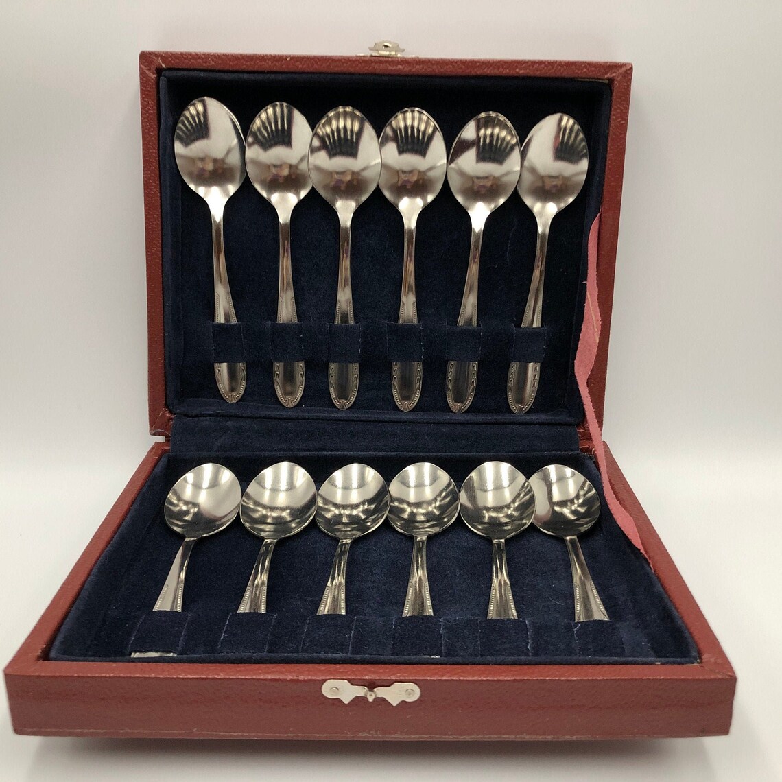 Vintage Set of 12 Teaspoons Etsy